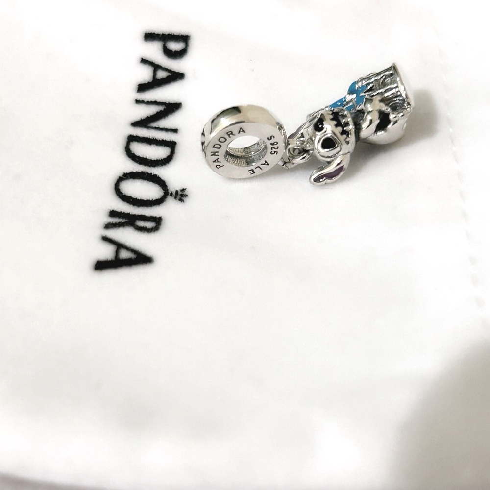PANDORA DISNEY PARK Lilo Stitch & Fantasyland Castle Dangle Charm w/box - Picture 5 of 6